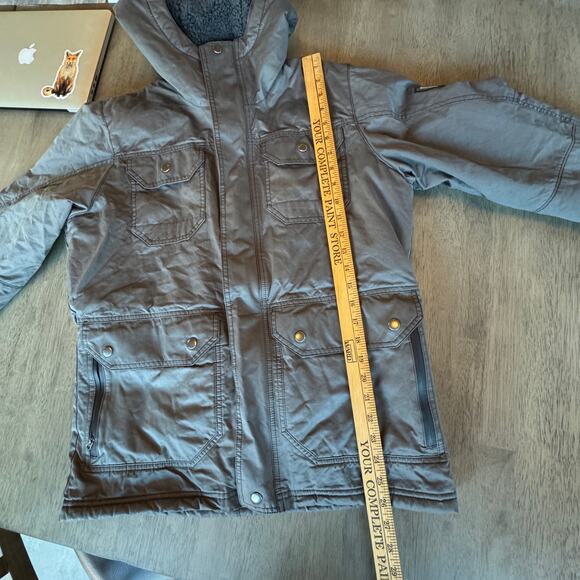 Kuhl Projekt Kollusion Grey Jacket Mens Size M Full Zip Sherpa Lined Field Coat - Picture 14 of 16